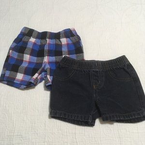 3-6m (6/$20) Plaid and Denim Shorts
